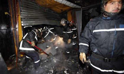 Incendie au centre-ville de Béjaïa : une vingtaine de magasins détruits