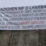 NPM : l'appel à la marche misogyne affiché à Tizi Ouzou. D. R