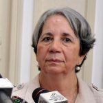 La présidente du Croissant-Rouge algérien, Mme Benhabylès. New Press