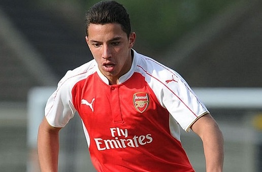 Le milieu de terrain d'Arsenal, Ismael Bennacer. D. R.