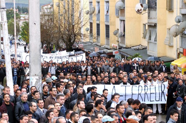 Une précédente manifestation contre les kidnappings en Kabylie. Archives/New Press