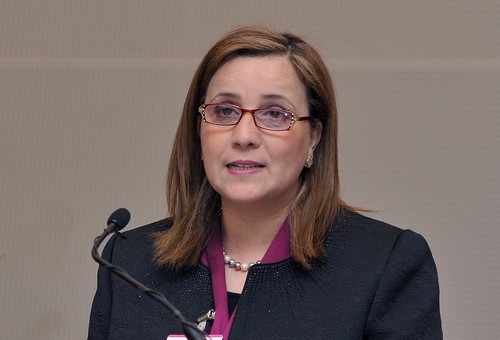 Mme Mounia Meslem, ministre de la Solidarité. New Press