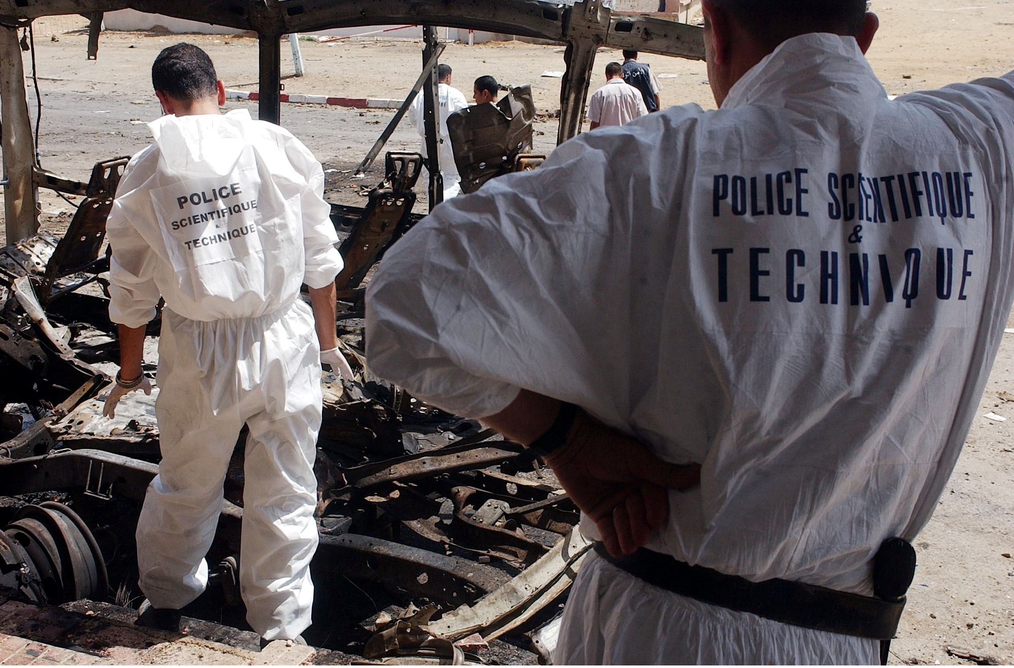 Le véhicule tous terrains a été soufflé par l’explosion de la bombe. Archives/New Press