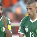 Mahrez et Slimani en sélection nationale. D. R.