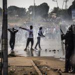 Scènes d'émeutes à Libreville. D. R.