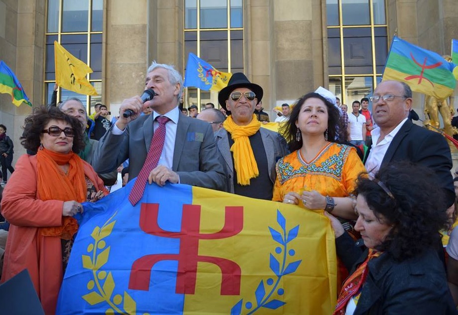 Ferhat Mehenni à Paris. D. R.