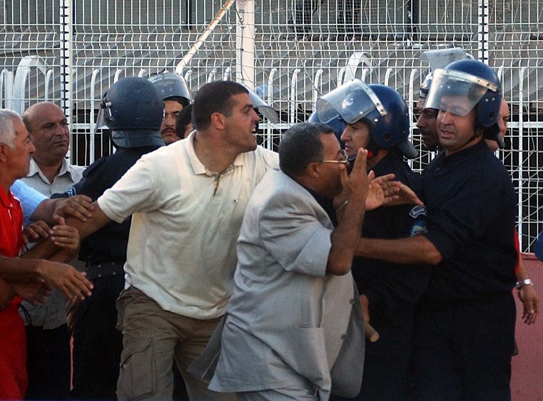 Scène de violence lors d'un match. New Press