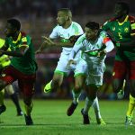 Les Verts lors du premier match des éliminatoires du Mondial-2018 face au Cameroun. New Press