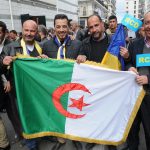 Des militants du RCD lors d'un meeting animé par Mohcine Belabbas. New Press