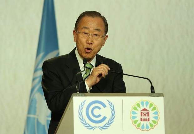 Ban Ki-moon à Marrakech. D. R.