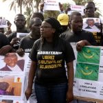 Une manifestation contre l'esclavagisme et le racisme en Mauritanie. D. R.