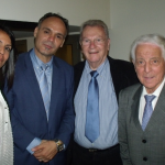 Le président de l'Ufac, Abdelkader Haddouche, avec Yves Bonnet et Ali Haroun. D. R.