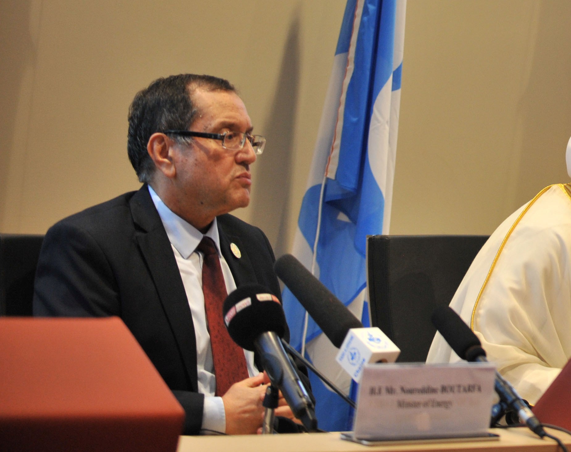 Le ministre de l'Energie, Noureddine Boutarfa, lors de la réunion d’Alger, le 28 septembre dernier. New Press