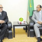 Abdelilah Benkirane en compagnie du président mauritanien à Zouirate. D. R.