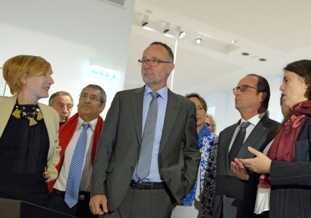 Bruno David avec François Hollande. D. R.