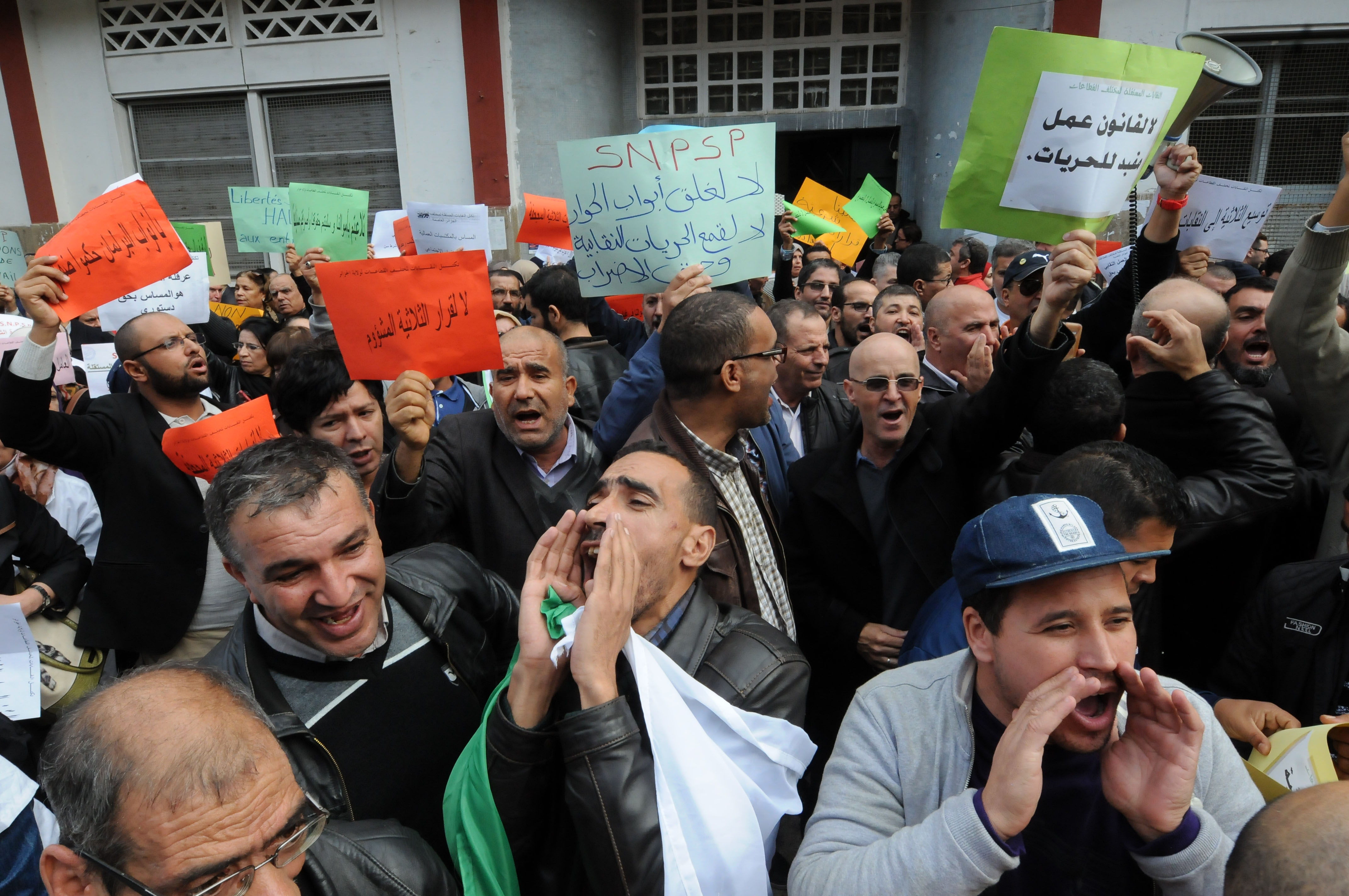 Protestation contre le projet de loi sur la retraite. New Press