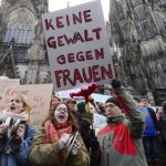 Manifestation contre les violences subies par les femmes à Cologne, en Allemagne. D. R.