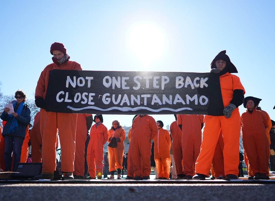Manifestation pour la fermeture du centre de détention de Guantanamo. D. R.