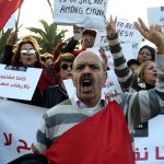 Les manifestants ont scandé plusieurs slogans, tel que «Ghannouchi assassin»... D. R.