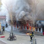 Une mosquée incendiée en Suède. D. R.