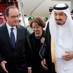 François Hollande et le roi Salman d'Arabie Saoudite. D. R.