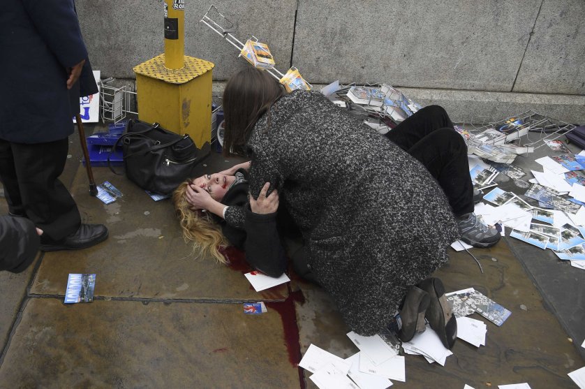 Une victime de l'attaque de Londres. D. R.