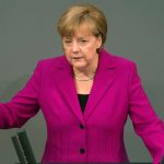 Angela Merkel au Bundestag. D. R.