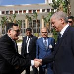 Fayez Al-Sarraj reçu par Abdelmalek Sellal lors de sa visite à Alger. New Press