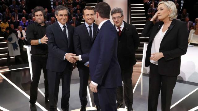 Les principaux candidats à la présidentielle française. D. R.