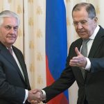 Rex Tillerson reçu par Sergueï Lavrov. D. R.