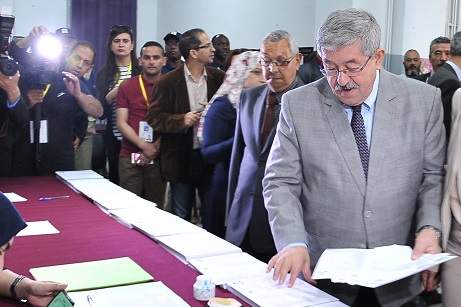 Ahmed Ouyahia lors des dernières législatives. New Press