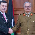 Fayez Al-Sarraj et le maréchal Khalifa Haftar. D. R.