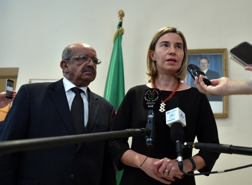 Federica Mogherini et Abdelkader Messahel. D. R.