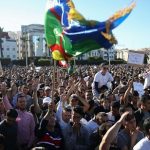 Rassemblement de soutien à Nasser Zefzafi à Al-Hoceïma. D. R.