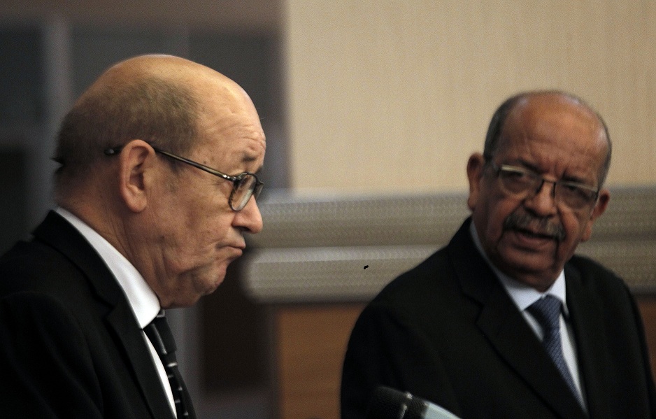J. Y. Le Drian en visite à Alger en juin dernier, en compagnie de A. Messahel. New Press