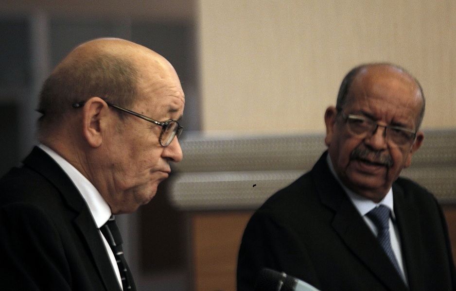 J. Y. Le Drian en visite à Alger en juin dernier, en compagnie de A. Messahel. New Press