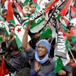 Manifestation de Sahraouis pour exiger la libération des détenus. D. R.