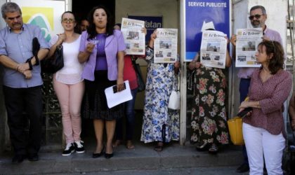 Sit-in de solidarité avec les journalistes et travailleurs de La Tribune