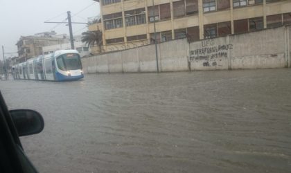 Tramway d’Alger : perturbation du trafic pour cause d’inondation