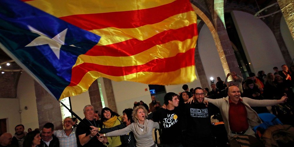 Carles Puigdemont a salué la victoire du camp indépendantiste