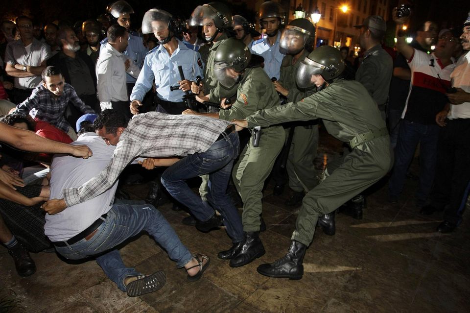 Un répression féroce s'abat sur les manifestants marocains. D. R.