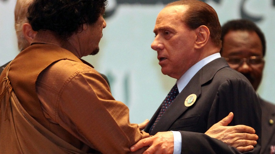 Berlusconi Kadhafi