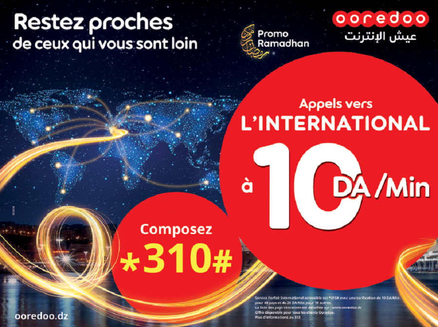 Ooredoo lance des tarifs exceptionnels sur ses appels vers l’étranger