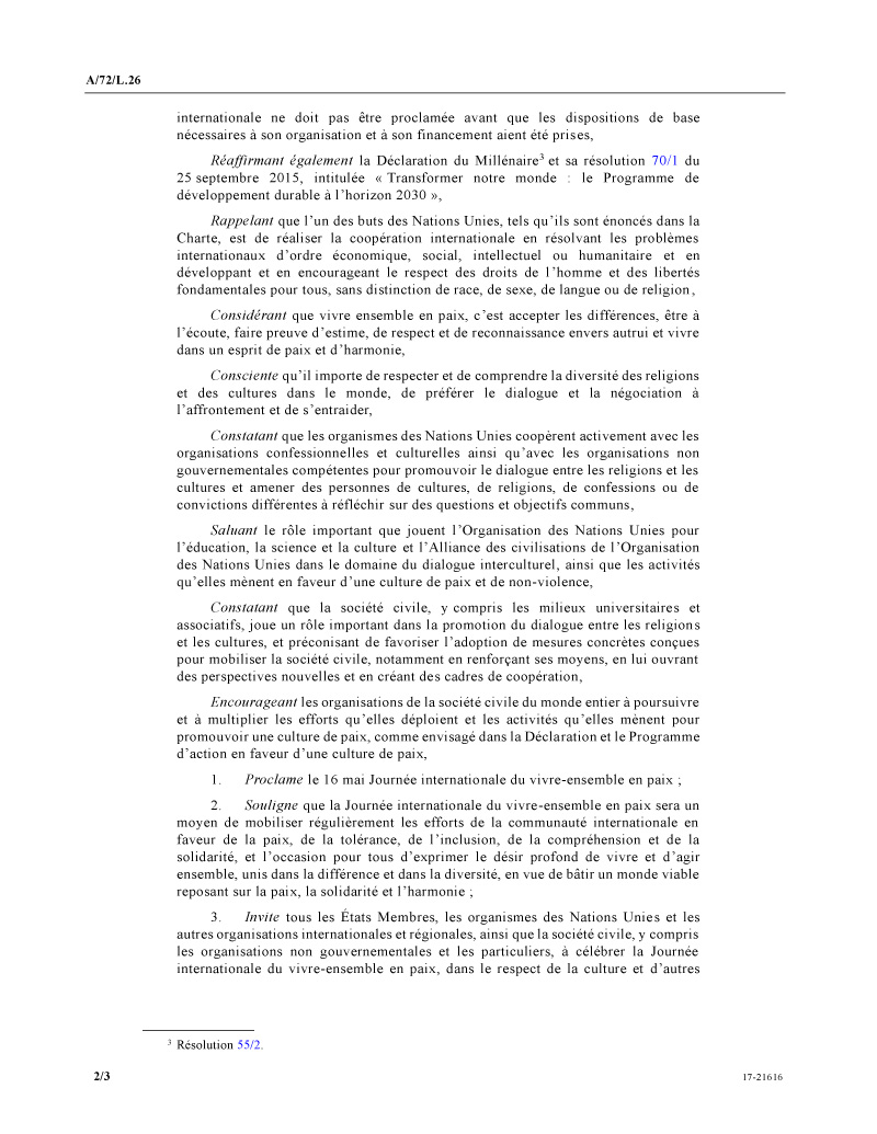 resolution onu Algérie