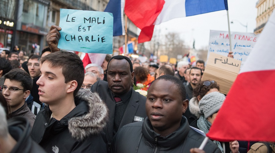 dons, Charlie Hebdo, caricature, Africains de l'EN française