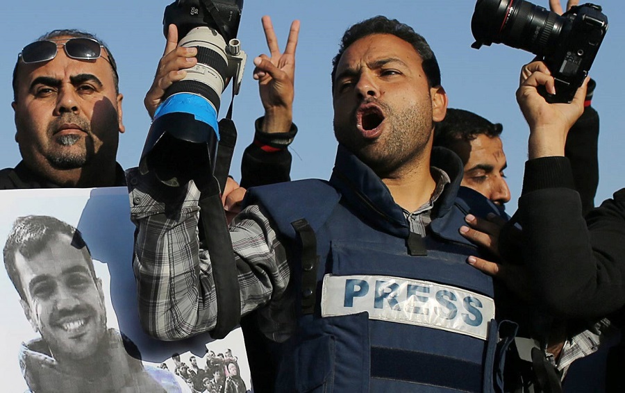 palestiniens, reporters