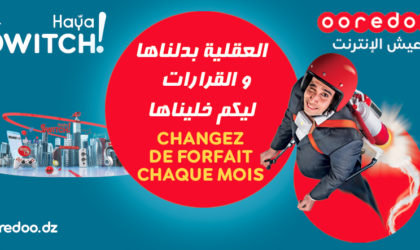 Haya !Switch, la nouvelle offre post payée d’Ooredoo  