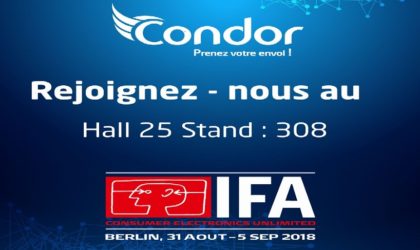 Condor participe à l’IFA de Berlin 2018