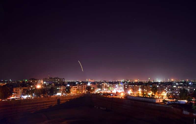 Lors d'un précédent bombardement israélien sur la ville de Damas. D. R.