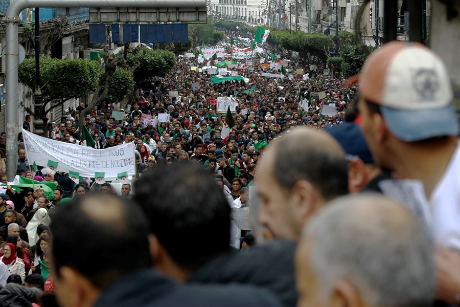 Lors des manifestations du 8 mars à Alger. New Press